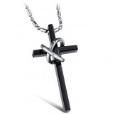 Selling Well all over the World Cross Titanium Necklace For Lovers 