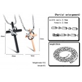 Selling Well all over the World Cross Titanium Necklace For Lovers 