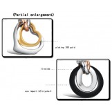 Wide Varieties Dual Ring Titanium Necklace For Lovers 