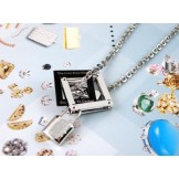 Complete in Specifications Lock Shape Titanium Necklace For Lovers 