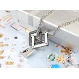 Complete in Specifications Lock Shape Titanium Necklace For Lovers 