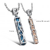 Quality and Quantity Assured Hollow Titanium Necklace For Lovers 