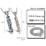 Quality and Quantity Assured Hollow Titanium Necklace For Lovers 