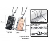 Stable Quality Titanium Necklace For Lovers 