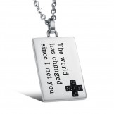 Superior Quality Concise Titanium Necklace For Lovers 