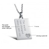 Superior Quality Concise Titanium Necklace For Lovers 