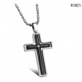 Quality and Quantity Assured Cross Titanium Necklace For Lovers 