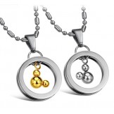 The Queen of Quality Mickey Shape Titanium Necklace For Lovers  