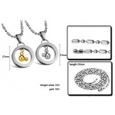 The Queen of Quality Mickey Shape Titanium Necklace For Lovers  