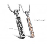 Stable Quality Hollow Titanium Necklace For Lovers 