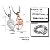 Easy to Use Sweetheart Titanium Necklace For Lovers 
