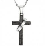 The Queen of Quality Cross Titanium Necklace For Lovers 