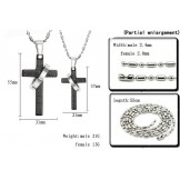 The Queen of Quality Cross Titanium Necklace For Lovers 