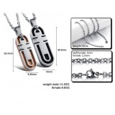 The Queen of Quality Cross Titanium Necklace For Lovers 