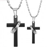 Quality and Quantity Assured Cross Titanium Necklace For Lovers 