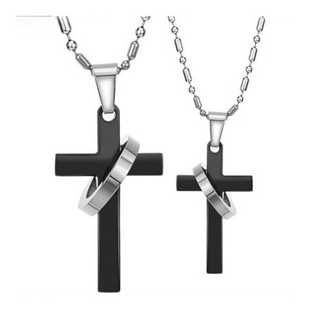 Quality and Quantity Assured Cross Titanium Necklace For Lovers 