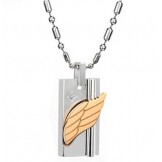 Well-known for Its Fine Quality Wing Shape Titanium Necklace For Lovers 