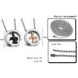 Selling Well all over the World Wing Shape Titanium Necklace For Lovers With Diamond