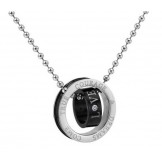 Stable Quality Circle Shape Titanium Necklace For Lovers 