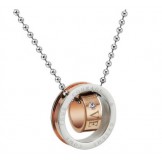 Stable Quality Circle Shape Titanium Necklace For Lovers 