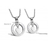 Easy to Use Sweetheart Titanium Necklace For Lovers 