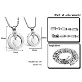 Easy to Use Sweetheart Titanium Necklace For Lovers 