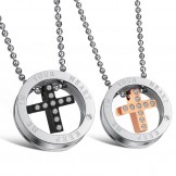 Stable Quality Cross Titanium Necklace For Lovers 