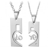 Quality and Quantity Assured White Titanium Necklace For Lovers 