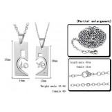 Quality and Quantity Assured White Titanium Necklace For Lovers 