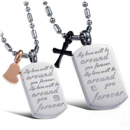 High Quality Elegant Titanium Necklace For Lovers 