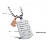 High Quality Elegant Titanium Necklace For Lovers 