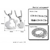 Reliable Quality Titanium Necklace For Lovers With Rhinestone