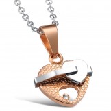 Selling Well all over the World Sweetheart Titanium Necklace For Lovers
