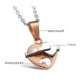 Selling Well all over the World Sweetheart Titanium Necklace For Lovers