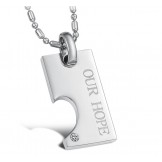 Wide Varieties Titanium Necklace For Lovers With Diamond