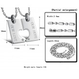 Wide Varieties Titanium Necklace For Lovers With Diamond