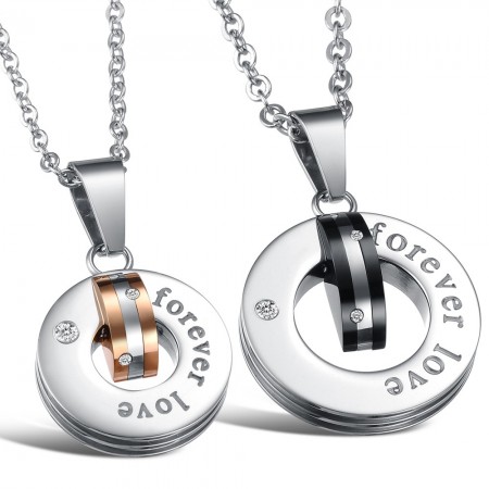 The Queen of Quality Titanium Necklace For Lovers With Rhinestone