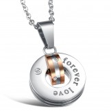 The Queen of Quality Titanium Necklace For Lovers With Rhinestone