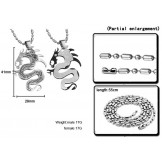 High Quality Dragon Shape Titanium Necklace For Lovers 