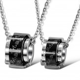 to Enjoy High Reputation at Home and Abroad Titanium Necklace For Lovers With Diamond