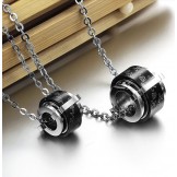 to Enjoy High Reputation at Home and Abroad Titanium Necklace For Lovers With Diamond
