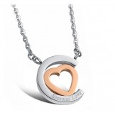 Selling Well all over the World Sweetheart and Star Shape Titanium Necklace For Lovers