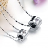 Durable in Use Cross Titanium Necklace For Lovers With Rhinestone