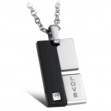 Wide Varieties Titanium Necklace For Lovers With Rhinestone