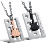 The Queen of Quality Guitar Titanium Necklace For Lovers 
