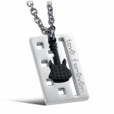 The Queen of Quality Guitar Titanium Necklace For Lovers 