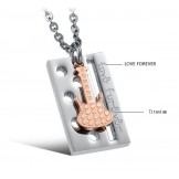The Queen of Quality Guitar Titanium Necklace For Lovers 