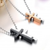 Quality and Quantity Assured Cross Titanium Necklace For Lovers
