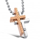 Quality and Quantity Assured Cross Titanium Necklace For Lovers