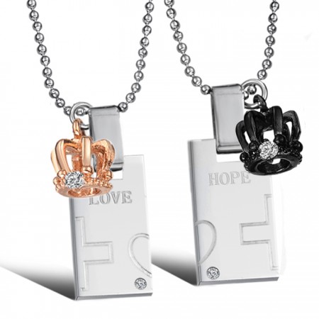 Easy to Use Sweetheart Titanium Necklace For Lovers 